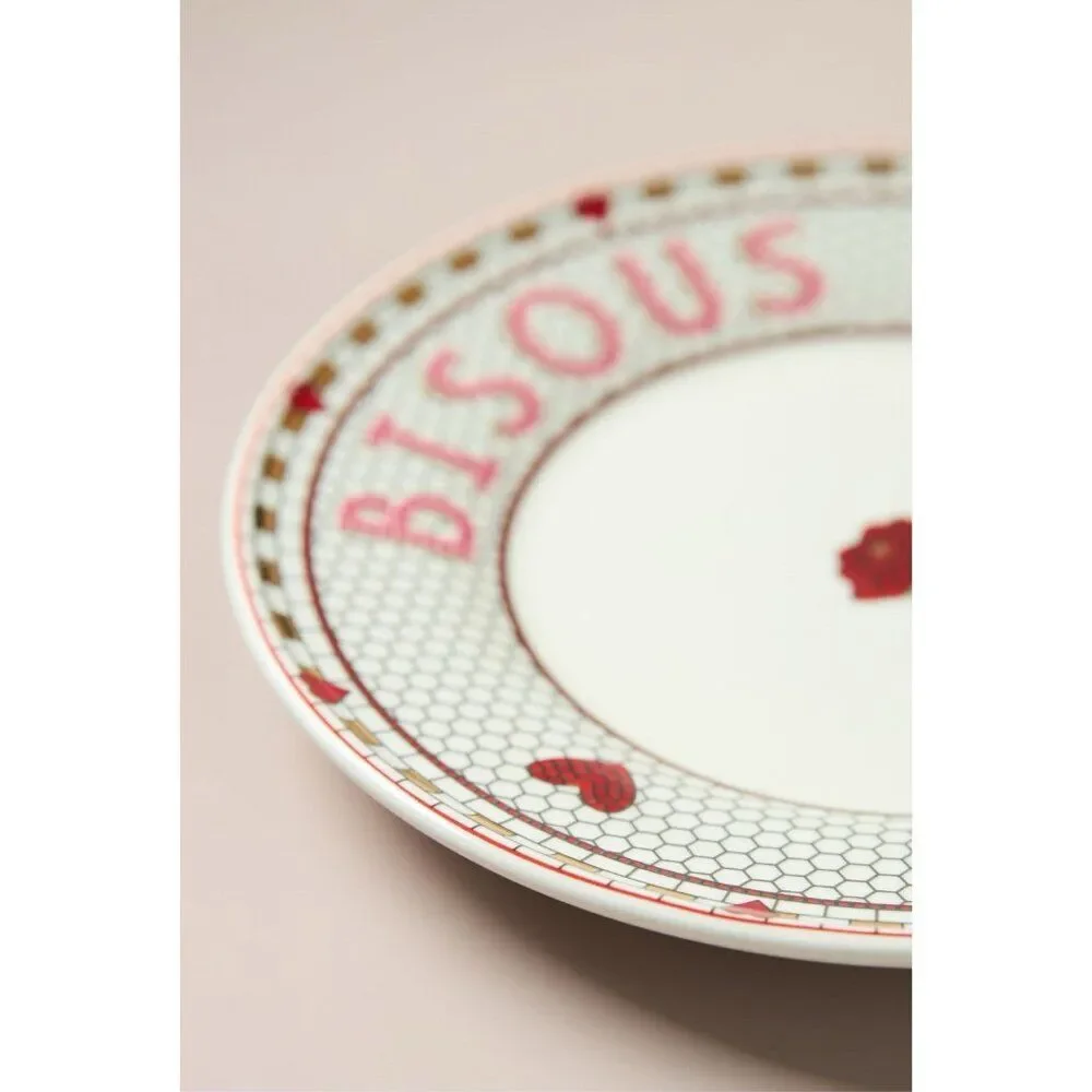 Anthropologie Bistro Tile Valentine Dessert Plate 8